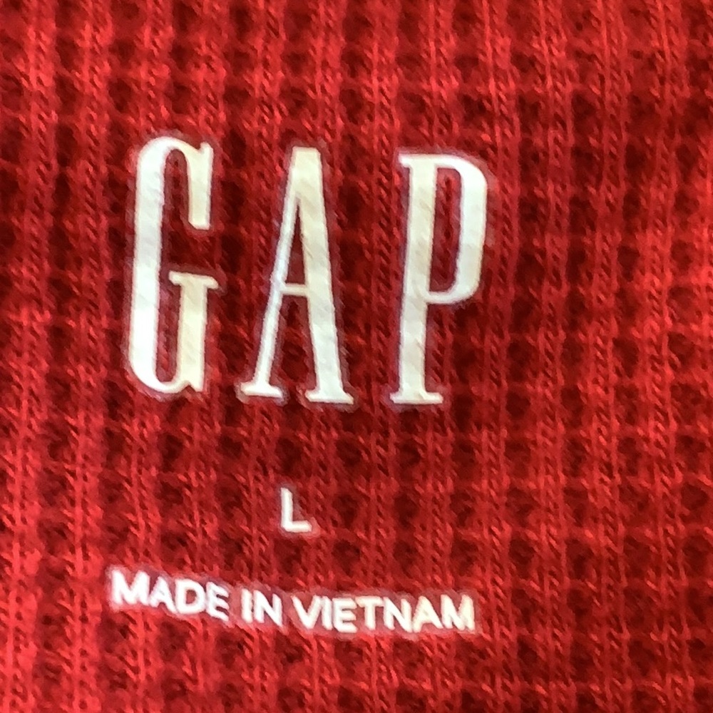 GAP Waffle Knit Long Sleeve Henley - Picture 5 of 9